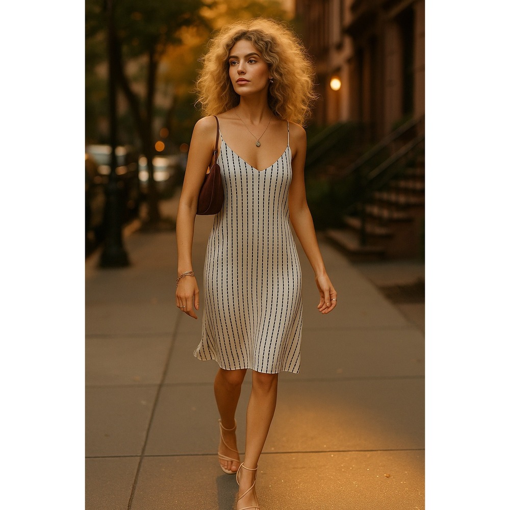 Vintage Diane von Furstenberg silk mini slip dress size‎ 2 – geometric Y2K